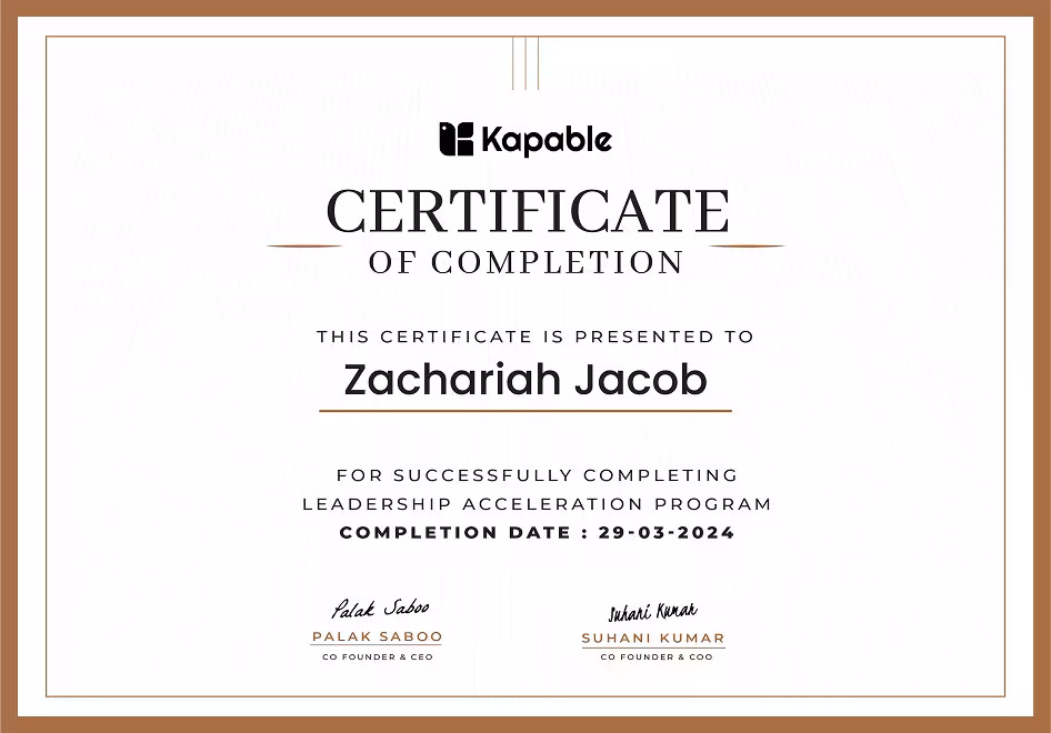 Leadership Certificate